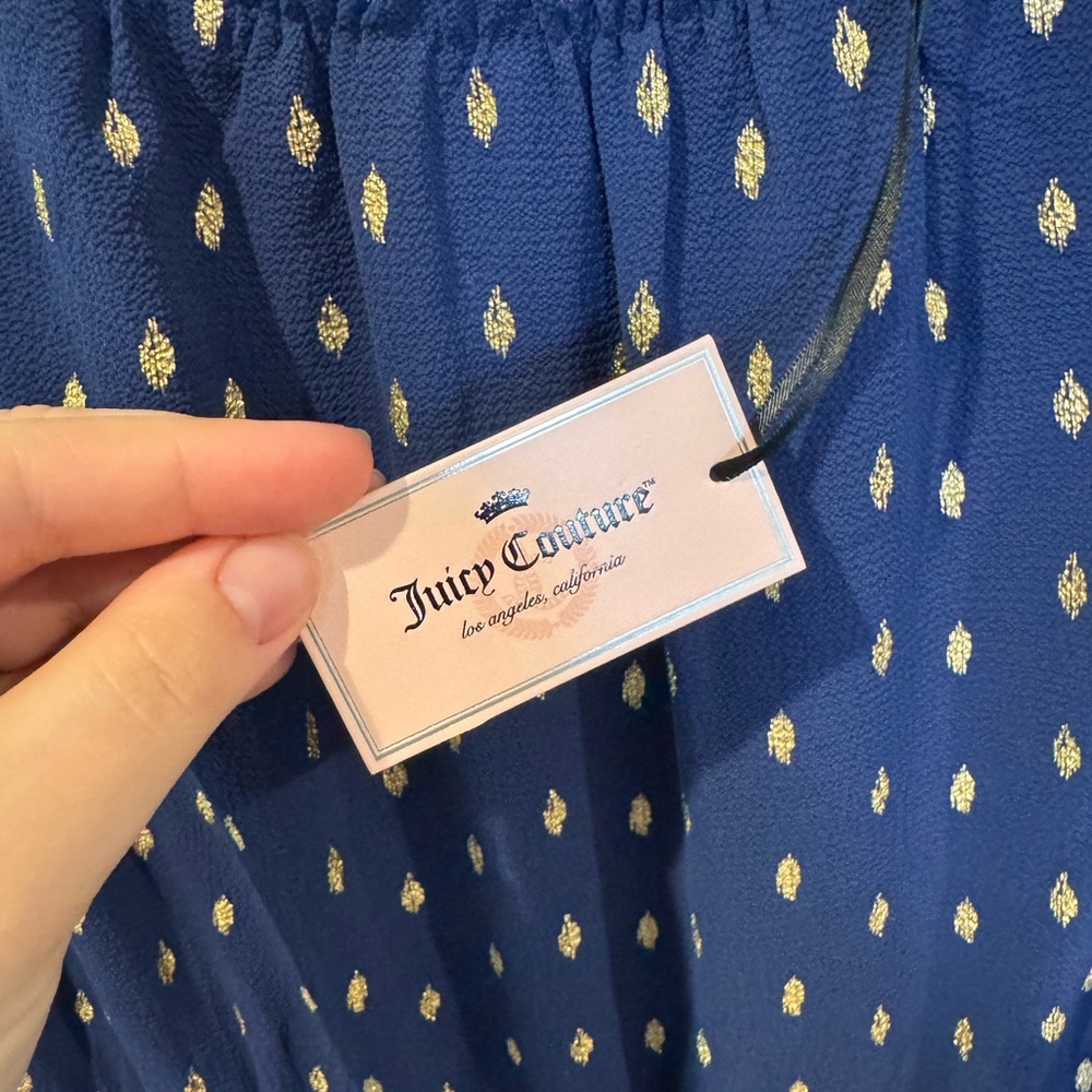 JUICY COUTURE tank dress with gold shimmer polka dots - Picture 8 of 14